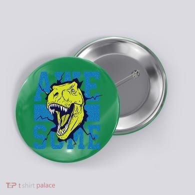 Awesome Dinosaur Cute Button