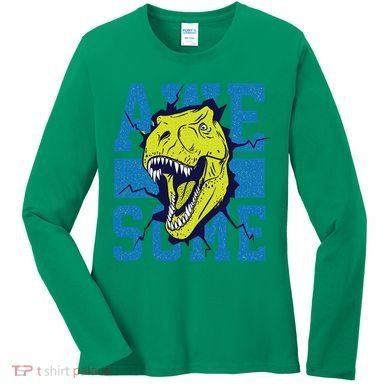 Awesome Dinosaur Cute Women's Long Sleeve Shirt