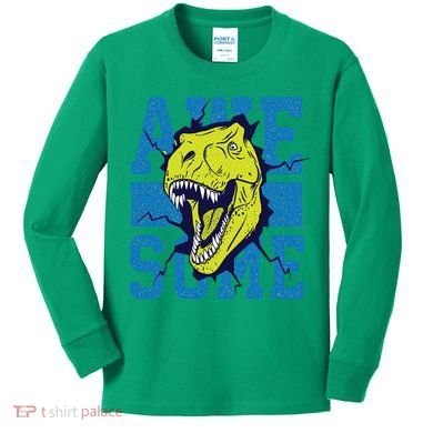 Awesome Dinosaur Cute Kids Long Sleeve Shirt