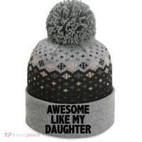 Awesome Like My Daughter The Baniff Cuffed Pom Beanie thumb 0