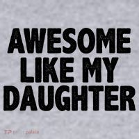 Awesome Like My Daughter Women's Racerback Cropped Tank thumb 2