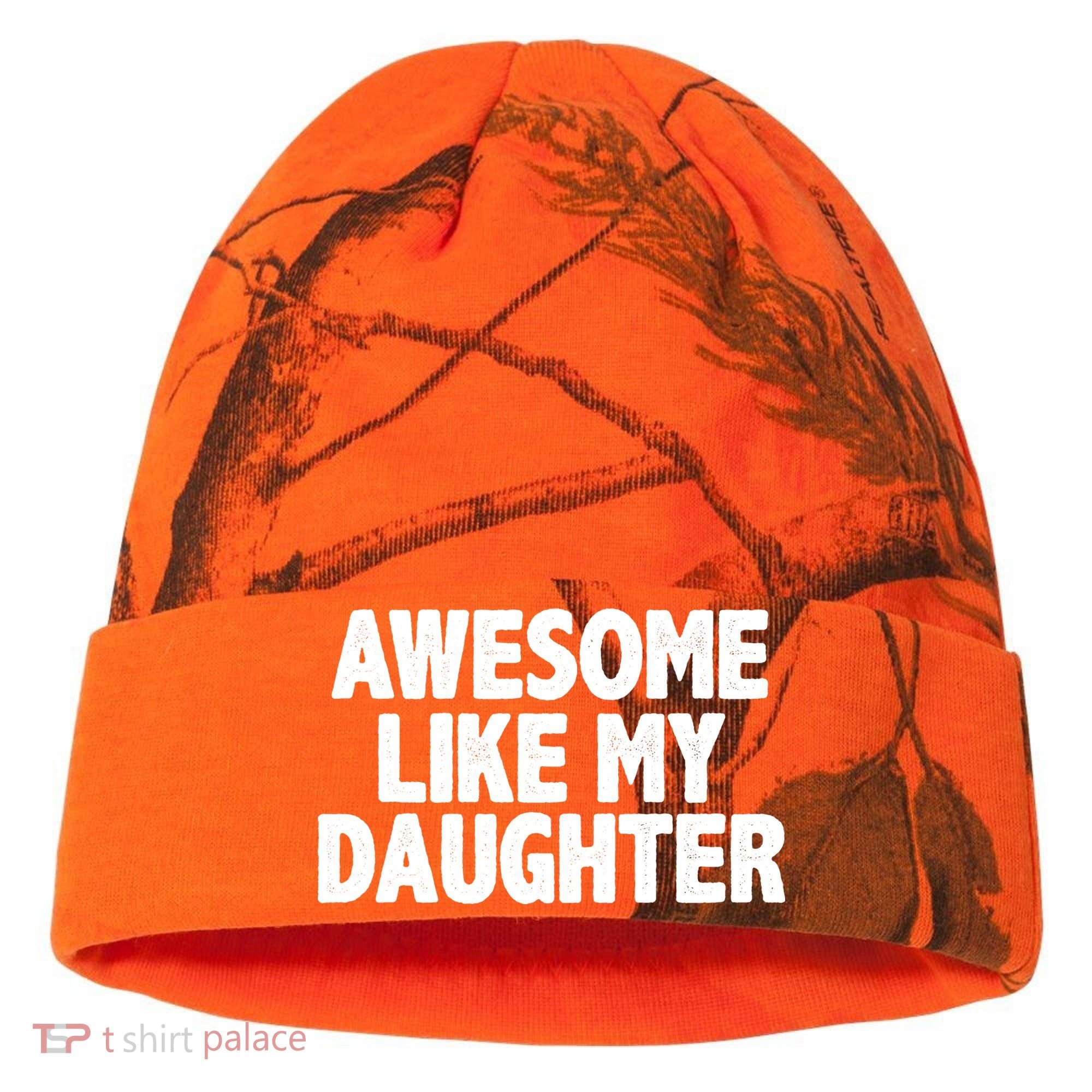 Awesome Like My Daughter Kati Licensed 12" Camo Cuffed Beanie