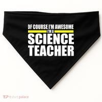 Awesome Science Teacher USA-Made Doggie Bandana thumb 0