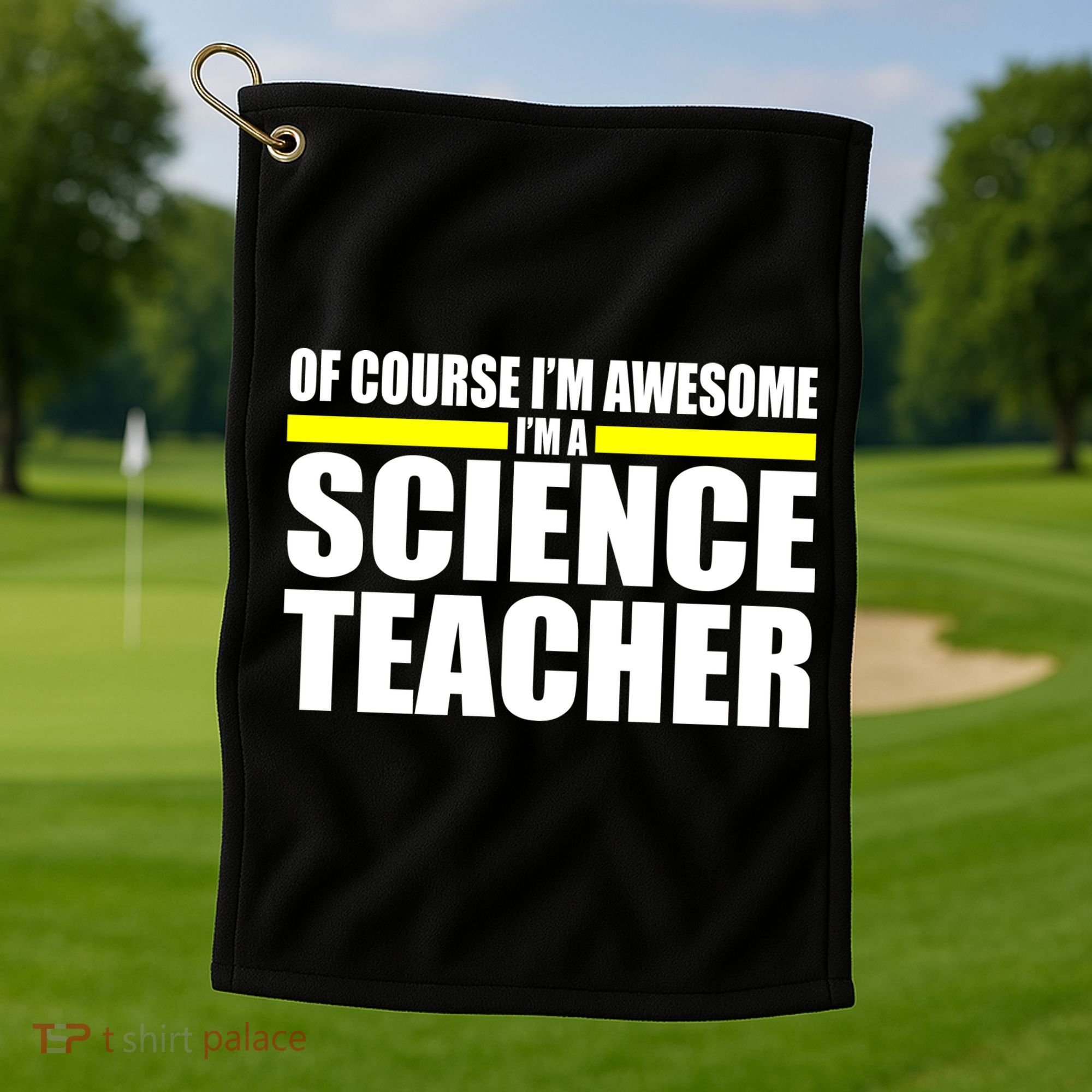 Awesome Science Teacher Golf Towel