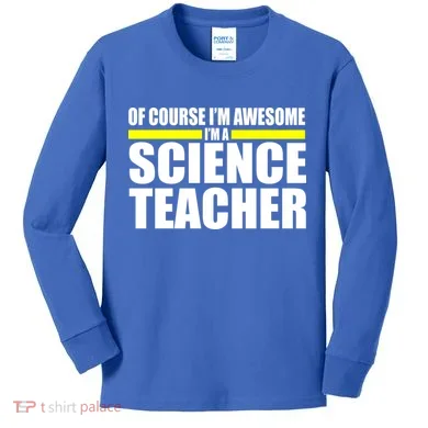 Awesome Science Teacher Kids Long Sleeve Shirt