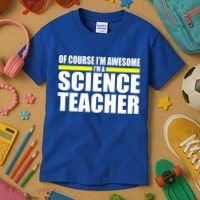 Awesome Science Teacher Kids T-Shirt thumb 3