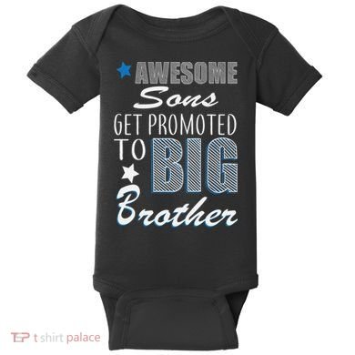 Awesome Son Promoted To Big Brother Baby Bodysuit