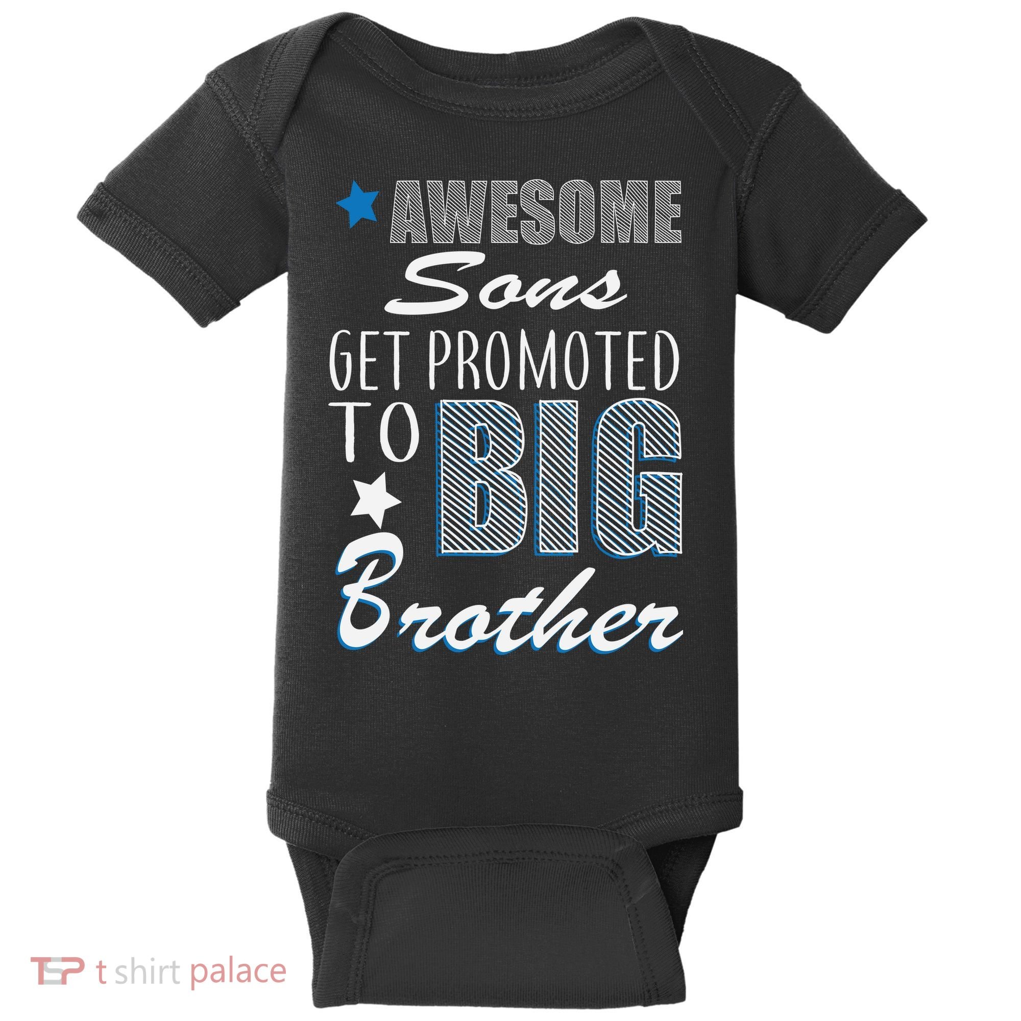 Awesome Son Promoted To Big Brother Baby Bodysuit