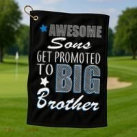 Awesome Son Promoted To Big Brother Golf Towel thumb 1