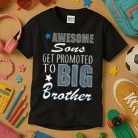 Awesome Son Promoted To Big Brother Kids T-Shirt thumb 3