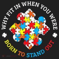 Autism Why Fit In When You Were Born To Stand Out Tumbler thumb 3