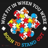Autism Why Fit In When You Were Born To Stand Out Ornament thumb 1