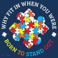 Autism Why Fit In When You Were Born To Stand Out Coaster thumb 2