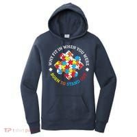 Autism Why Fit In When You Were Born To Stand Out Women's Hoodie thumb 0
