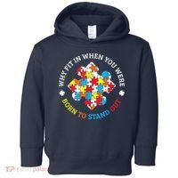 Autism Why Fit In When You Were Born To Stand Out Toddler Hoodie thumb 0
