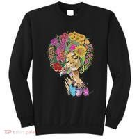 Afro Women Flowers Butterfly Latina African American Melanin Sweatshirt thumb 0