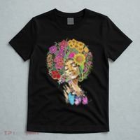 Afro Women Flowers Butterfly Latina African American Melanin T-Shirt thumb 5