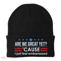 Are We Great Ye I Just Feel Embarrassed Anti Trump Beanie thumb 0