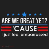 Are We Great Ye I Just Feel Embarrassed Anti Trump Beanie thumb 2