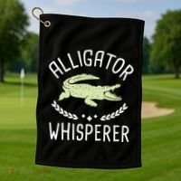 Alligator Whisperer Gator Crocodile Zoo Animal Lover Golf Towel thumb 1