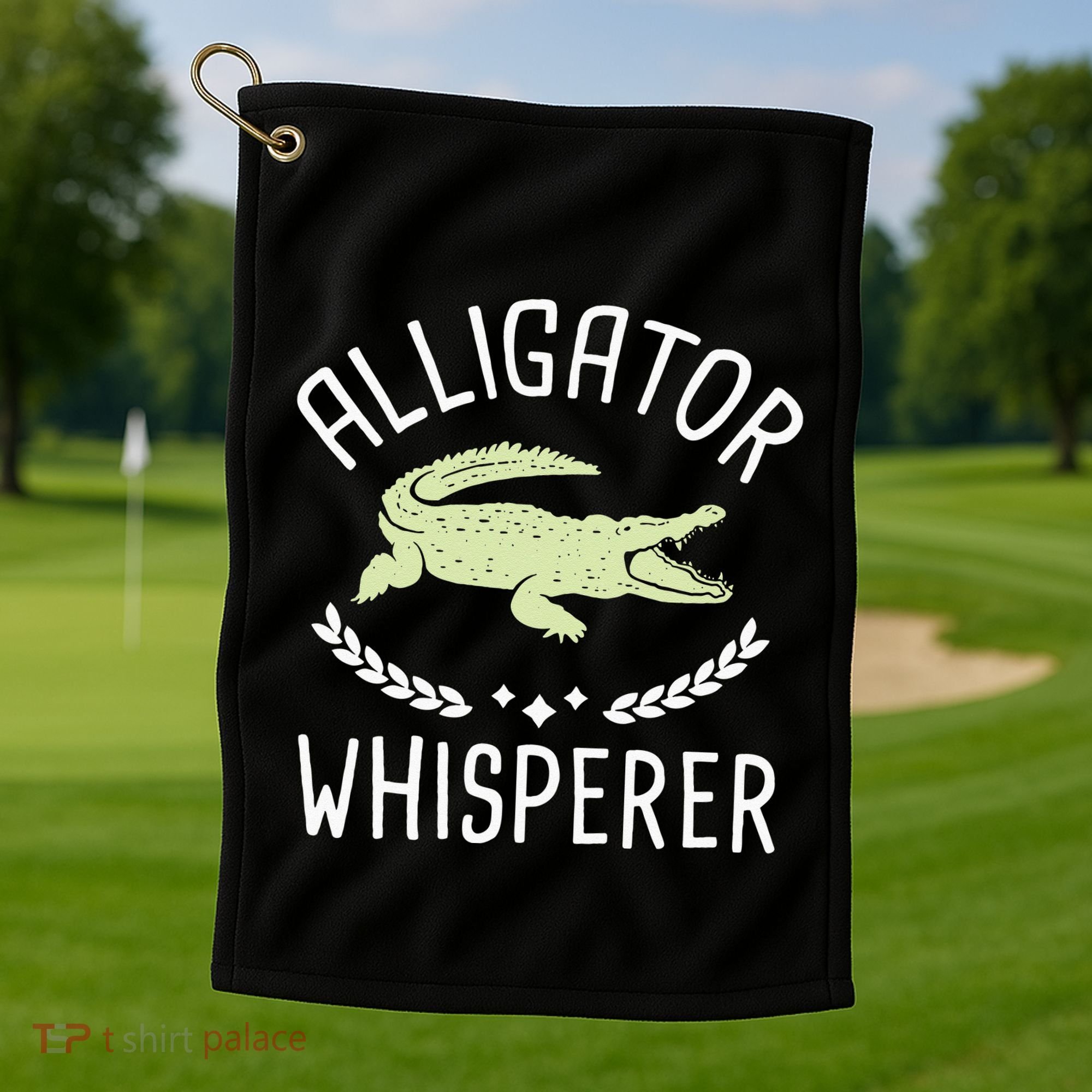 Alligator Whisperer Gator Crocodile Zoo Animal Lover Golf Towel