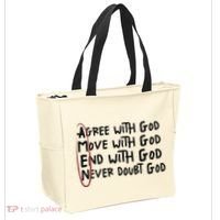 Agree With God Move With God End With God Never Doubt God Tote Bag thumb 2