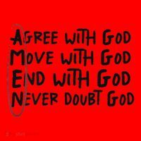 Agree With God Move With God End With God Never Doubt God Santa Hat thumb 1