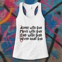 Agree With God Move With God End With God Never Doubt God Women's Tank Top thumb 3