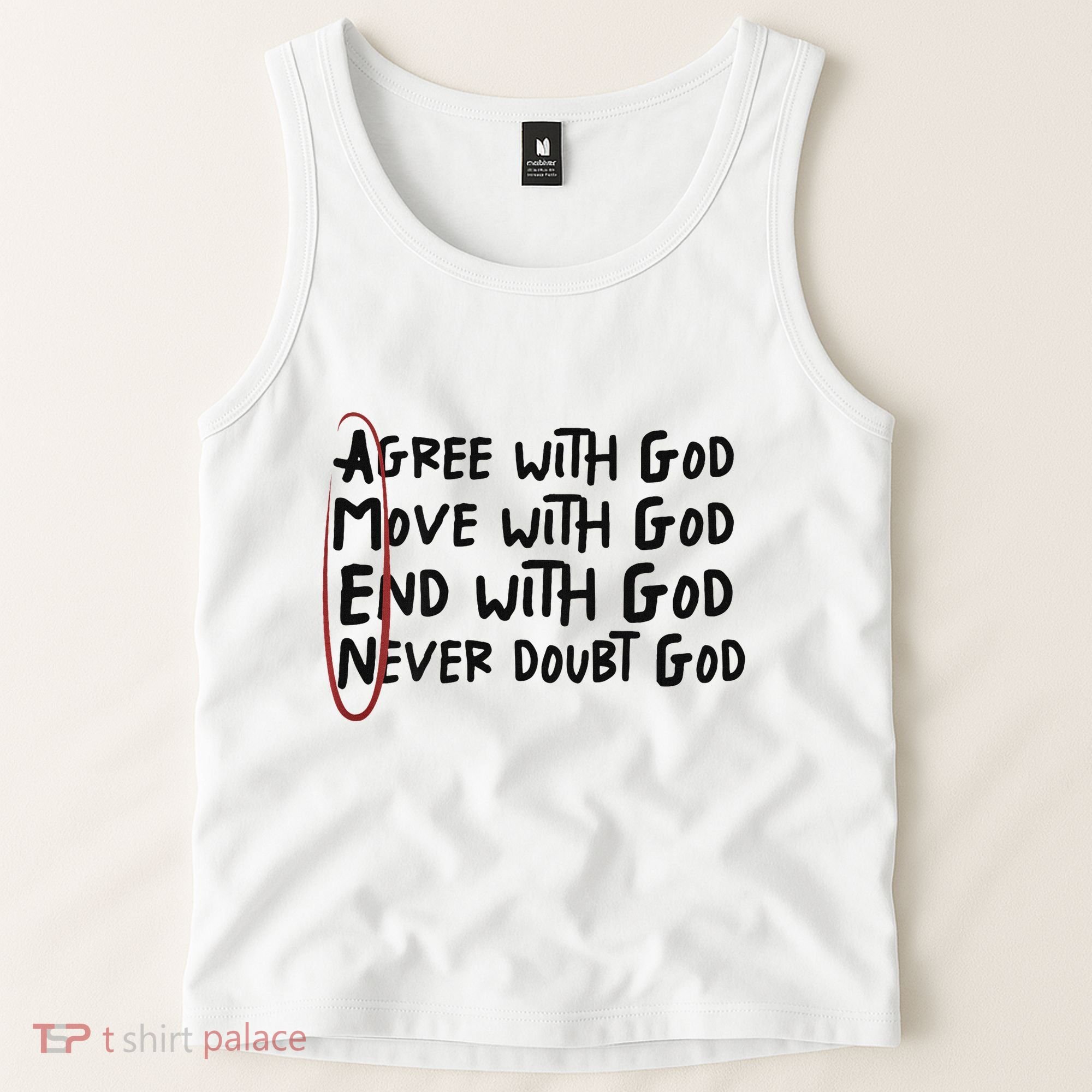 Agree With God Move With God End With God Never Doubt God Tank Top