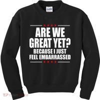Are We Great Yet Because I Just Feel Embarrassed Kids Sweatshirt thumb 0