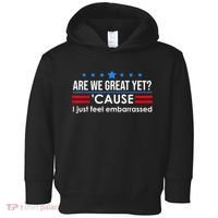 Are We Great Yet Cause I Just Feel Embarrassed Toddler Hoodie thumb 0
