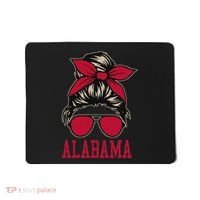Alabama Women Girl Mom Messy Bun Hair. Mousepad thumb 0