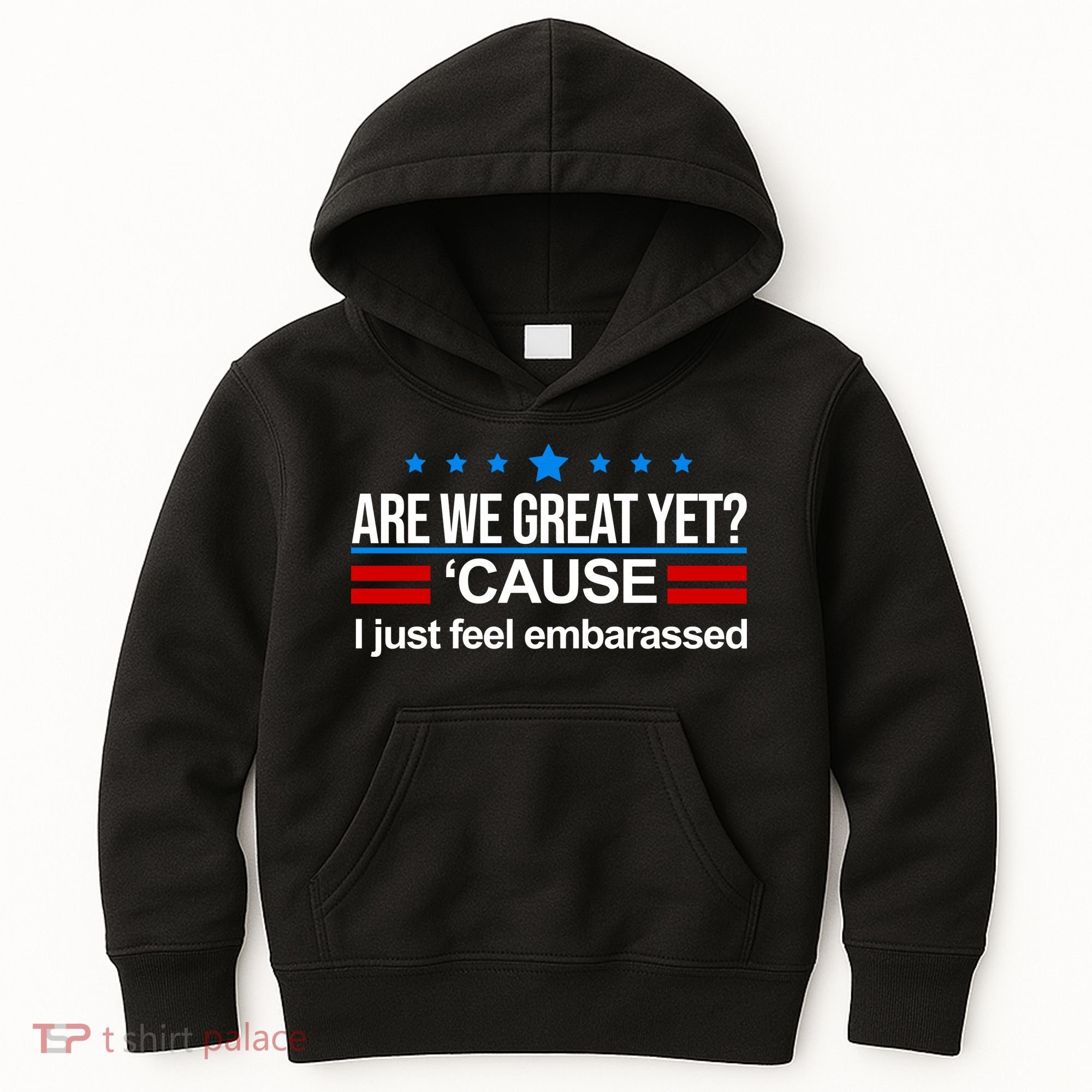 Are We Great Yet I Just Feel Embarrassed Kids Hoodie
