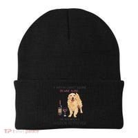A Woman Gift Cannot Survive On Wine Alone Golden Retriever Gift Beanie thumb 0