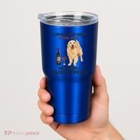 A Woman Gift Cannot Survive On Wine Alone Golden Retriever Gift Tumbler thumb 2
