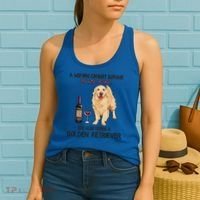 A Woman Gift Cannot Survive On Wine Alone Golden Retriever Gift Women's Tank Top thumb 2