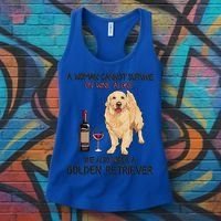 A Woman Gift Cannot Survive On Wine Alone Golden Retriever Gift Women's Tank Top thumb 3