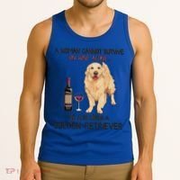 A Woman Gift Cannot Survive On Wine Alone Golden Retriever Gift Tank Top thumb 3