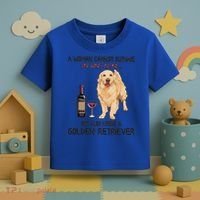 A Woman Gift Cannot Survive On Wine Alone Golden Retriever Gift Toddler T-Shirt thumb 3
