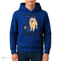 A Woman Gift Cannot Survive On Wine Alone Golden Retriever Gift Kids Hoodie thumb 4