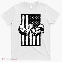 Arm Wrestling Gift USA Flag Armwrestling Sports Power Gift Idea Gift T-Shirt thumb 0