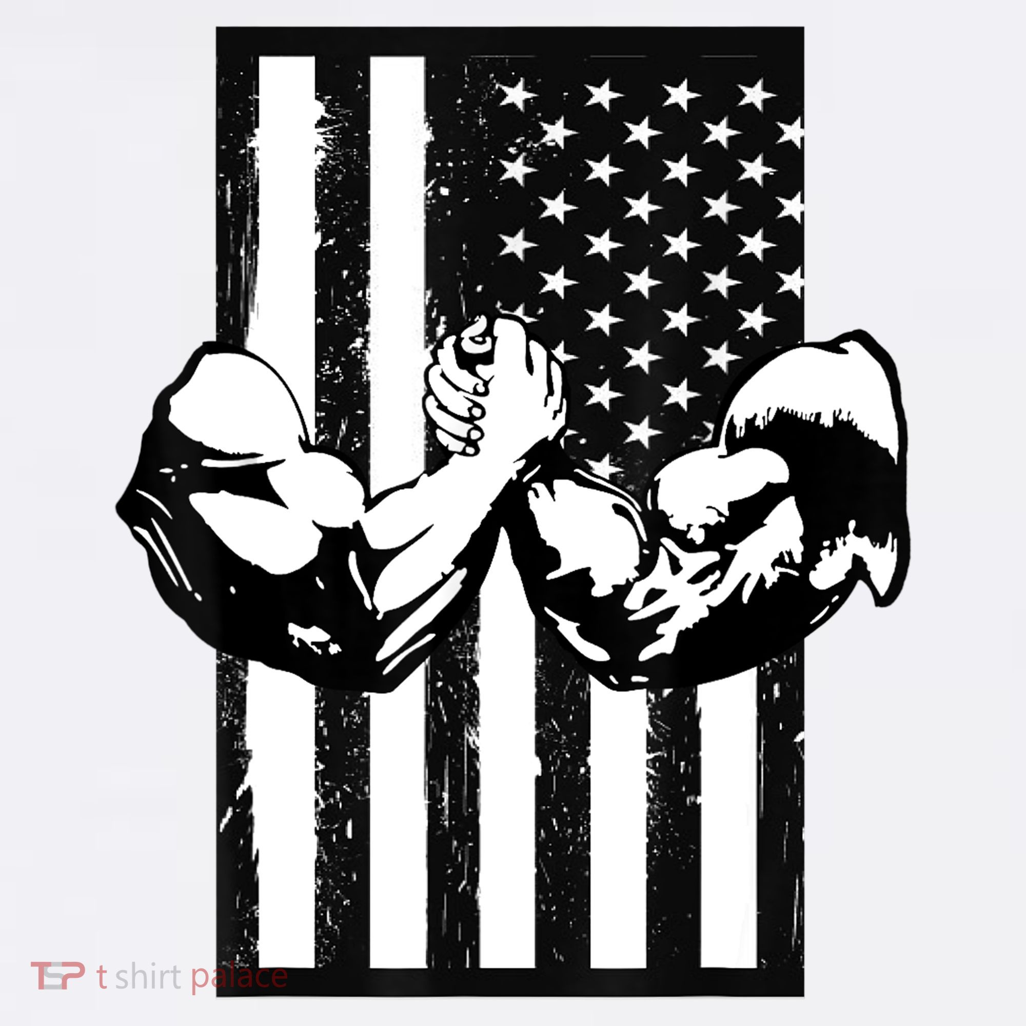 Arm Wrestling Gift USA Flag Armwrestling Sports Power Gift Idea Gift T-Shirt