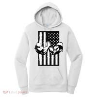 Arm Wrestling Gift USA Flag Armwrestling Sports Power Gift Idea Gift Women's Hoodie thumb 0