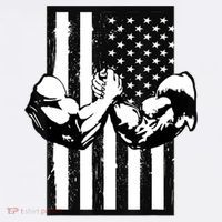 Arm Wrestling Gift USA Flag Armwrestling Sports Power Gift Idea Gift Women's Hoodie thumb 2