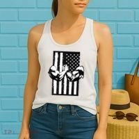 Arm Wrestling Gift USA Flag Armwrestling Sports Power Gift Idea Gift Women's Tank Top thumb 2
