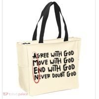 Agree With God Move With God End With God Never Doubt God Tote Bag thumb 2