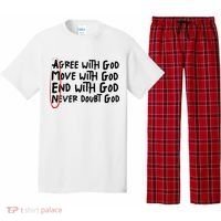 Agree With God Move With God End With God Never Doubt God Pajama Set thumb 0