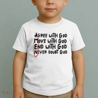 Agree With God Move With God End With God Never Doubt God Toddler T-Shirt thumb 2