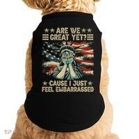 Are We Great Yet Cause I Just Feel Embarrassed Anti Trump Doggie Tank thumb 0