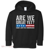 Are We Great Yet Cause I Just Feel Embarrassed Toddler Hoodie thumb 0